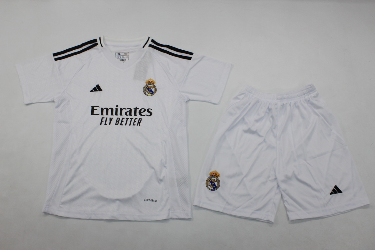 Kids-Real Madrid 24/25 Home Leaked Soccer Jersey